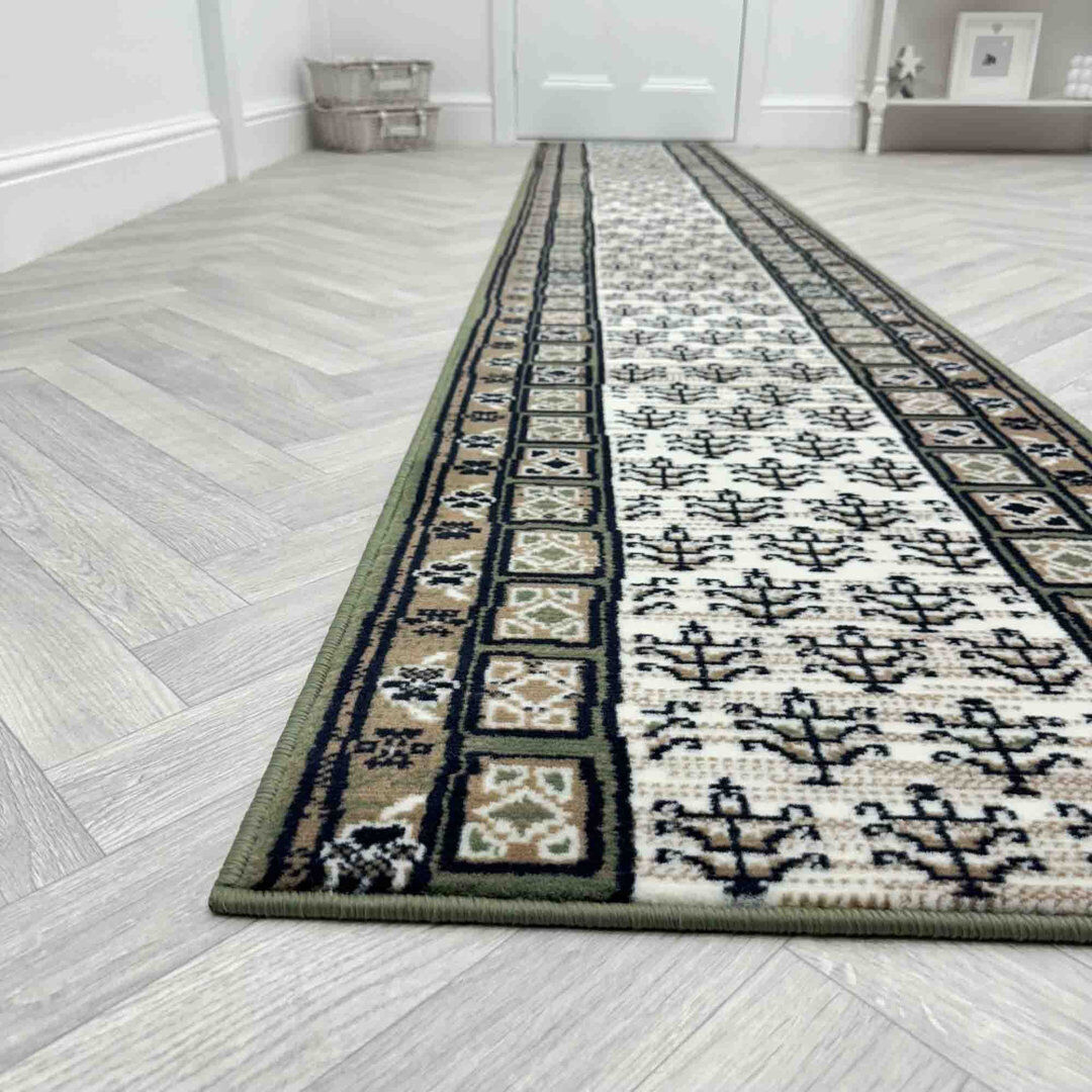 Langley Street Runner Geometric Area Rug Green Runner 70 x 270cm
