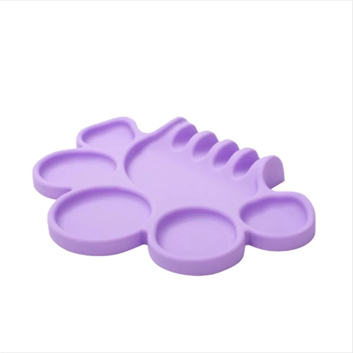 INF Silikon Make-up Mischpalette mit Pinselhalter, Nail Art Aquarellpalette Violett