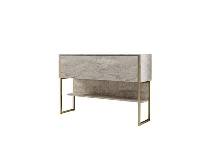 Console en bois  Luxe  - 120 x 30 x 80 cm - Travertin Or