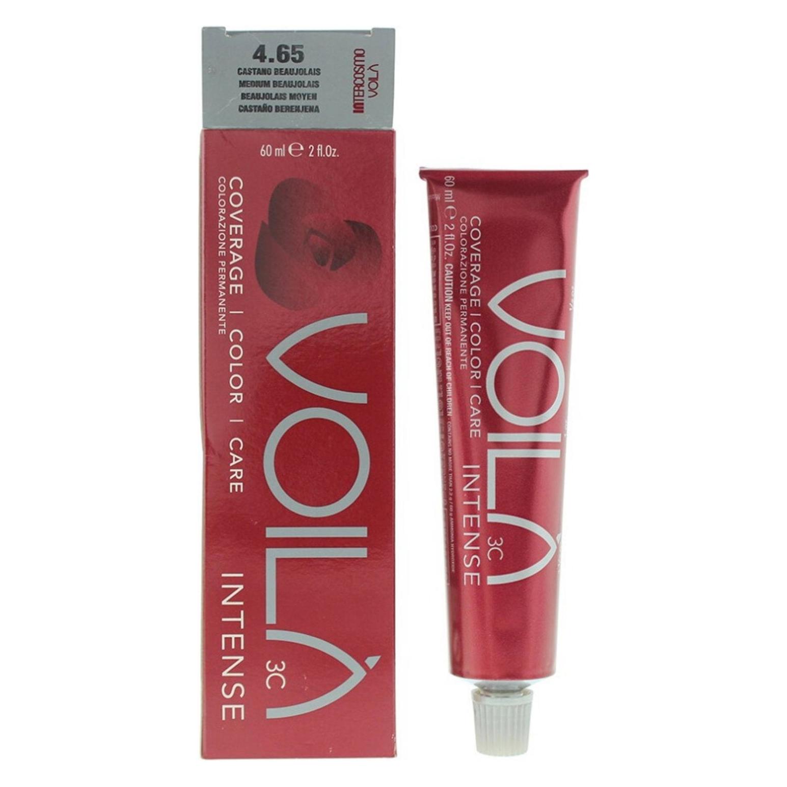 Dermacol Intercosmo, Voila 3C Intense, Permanent Hair Dye, 4.65 Medium Beaujolais, 60 ml For Women (4.65 Medium Beaujolais) (76227638)
