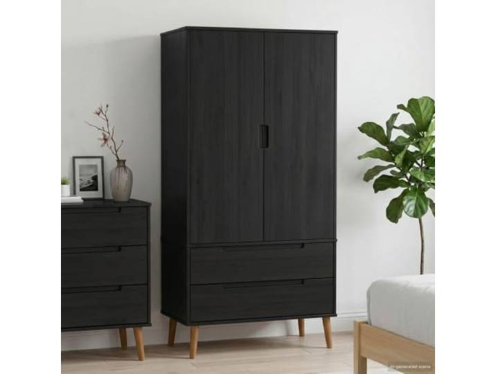 HKLGBVCR Schrank MOLDE schwarz 90 x 55 x 175 cm