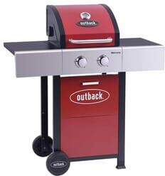 Outback Mercury 2 Burner Gas BBQ – Red