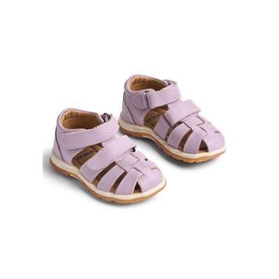 Sandale WHEAT "WHEAT Sandalen frei", Mädchen, Gr. 24, lila (lavender), Leder, unifarben, Schuhe Sandale
