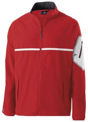 Holloway 229543 Weld Jacket in Scarlet/White size Small   Polyester/Spandex Blend