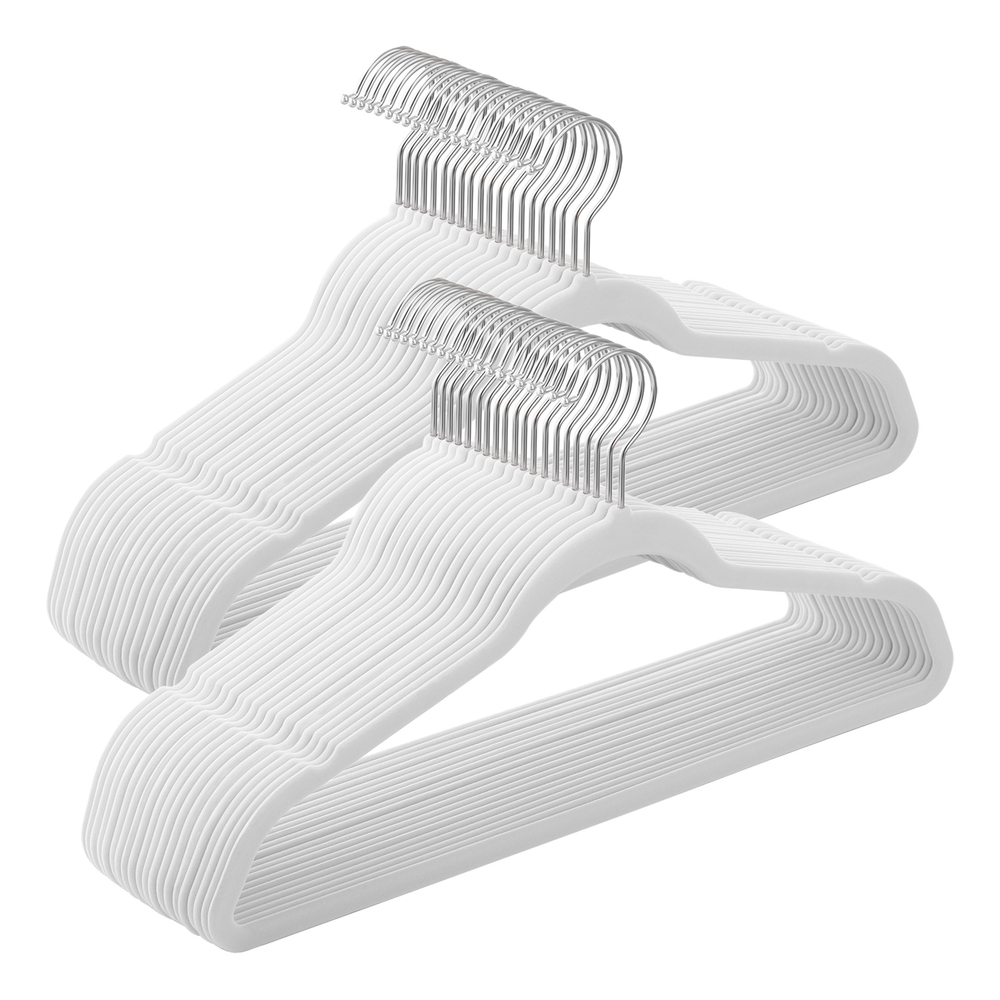 SONGMICS Kleiderbügel 50er Set Weiß CRF026W04
