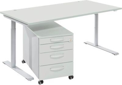 Komplettset Modena Flex, Schreibtisch B 1600 mm, höhenverstellbar