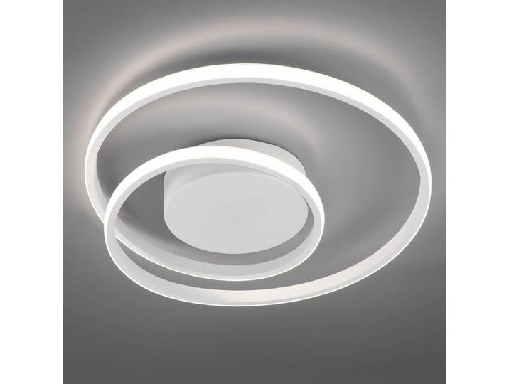 Reality Leuchten LED Deckenlampe Zibal, dimmbar, weiß / opal, für Wohn- / Esszimmer, Metall, Modern, LED Deckenleuchte