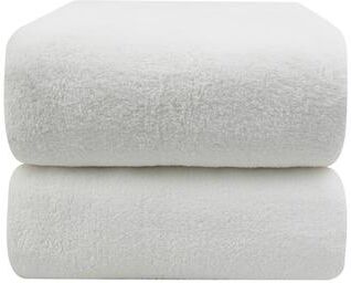 Farberware FBT-001-BW-2 Bright White Coral Fleece-Bath Towel - 2PC