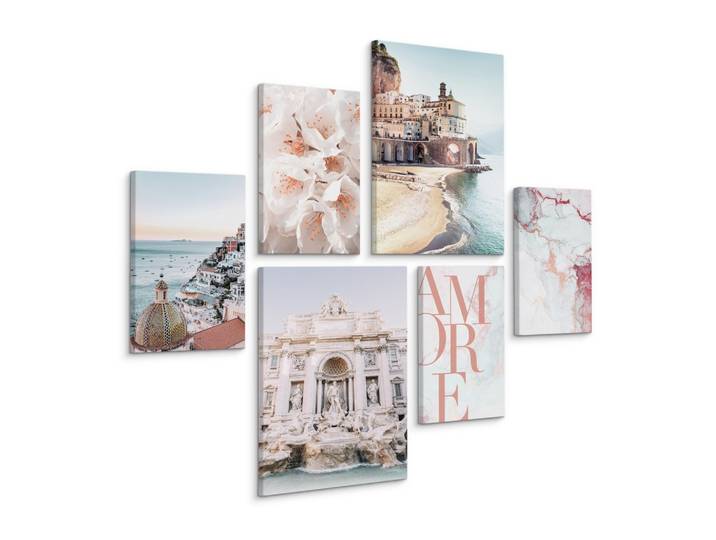 LEINWANDBILDER 6-er Set Italien Natur 3D