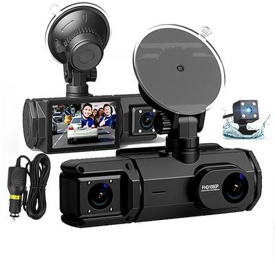 1080p Full HD WLAN Auto-Dashcam 3-Kanal-Aufnahme vorne links rechts hinten Nachtsicht Loop-Aufnahme 24-Stunden-Parkmonitor
