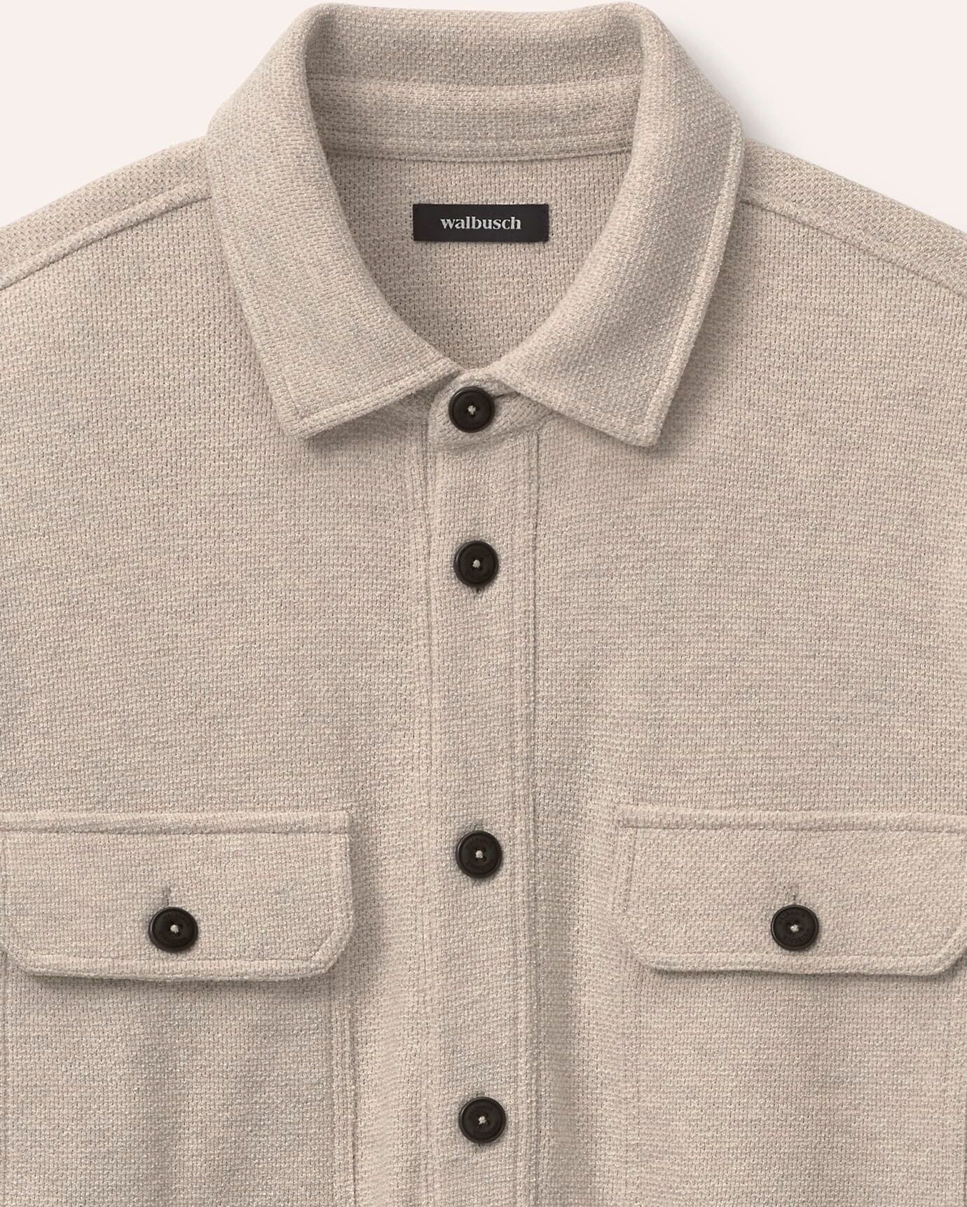 Walbusch Overshirt mit Struktur, noch offen: Größenlauf, Farbe Beige, 50, Baumwoll-Mix pflegeleicht & knitterarm Herren