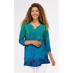 Viskose-Mix-Shirt in Druck smaragd in Größe 36/38 von DW-Shop, Smaragd, 36/38