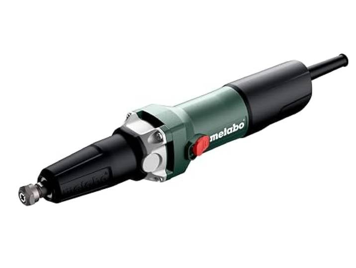 metabo G 400 Meuleuse Droite\, Outil d'Ébavurage et Ponçage\, 380 W Machine pour fraisage et tronçonnage\, col de serrage précis\, avec pince 6 mm\, capuchon et 2 clés\, câble de 2\,55 m