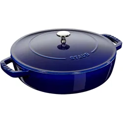 Staub Schmorpfanne Chistera, 24 cm | rund | Gusseisen | Dunkelblau