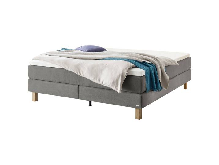 Hasena Boxspringbett Carlota grey Stoff 180 x 200 cm