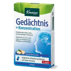 KNEIPP Gedächtnis+Konzentration Kapseln 15 g