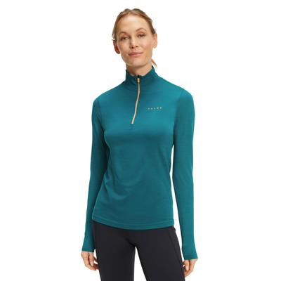 Langarmshirt FALKE "FALKE Langarmshirt", Damen, Gr. XS/S, grün (persian grün (7377)), Pullover Langarmshirt