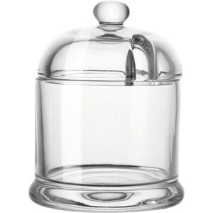 Leonardo Zuckerdose Delight 079037, transparent, aus Glas, mit Deckel, 13,2 x 9,3 cm