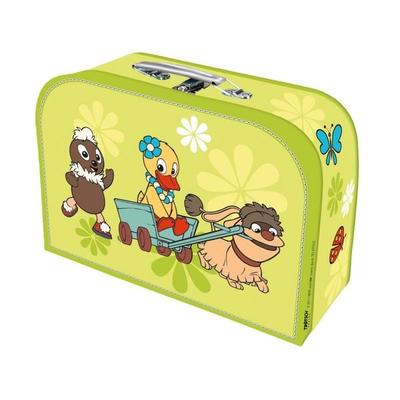 Trötsch Kinder-Koffer Pittiplatsch Bollerwagen medium,Pappkoffer, Koffer aus Pappe, Geschenk Verpackung, Gutschein Verpackung,Spielkoffer, Metallgriff