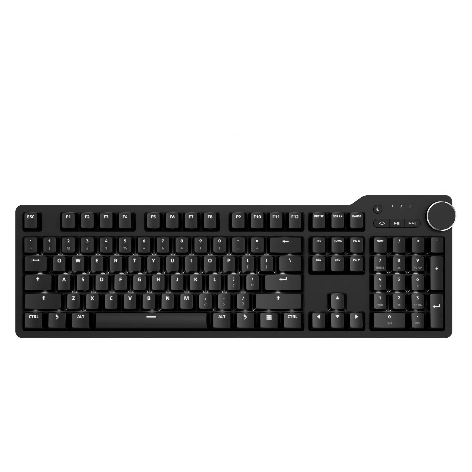 Das Keyboard 6 Professional, US-Layout (ISO), MX-Blue - schwarz (US, Kabelgebunden) (DK6ABSLEDMXCLIUSEUX)