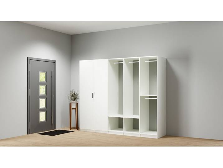 Begehbarer Kleiderschrank nach Maß Premium Dekore Weiß