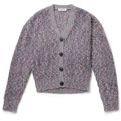 Tchibo - Kinder-Strickjacke mit Wolle - Mädchen - Gr. 122/128 - mehrfarbig