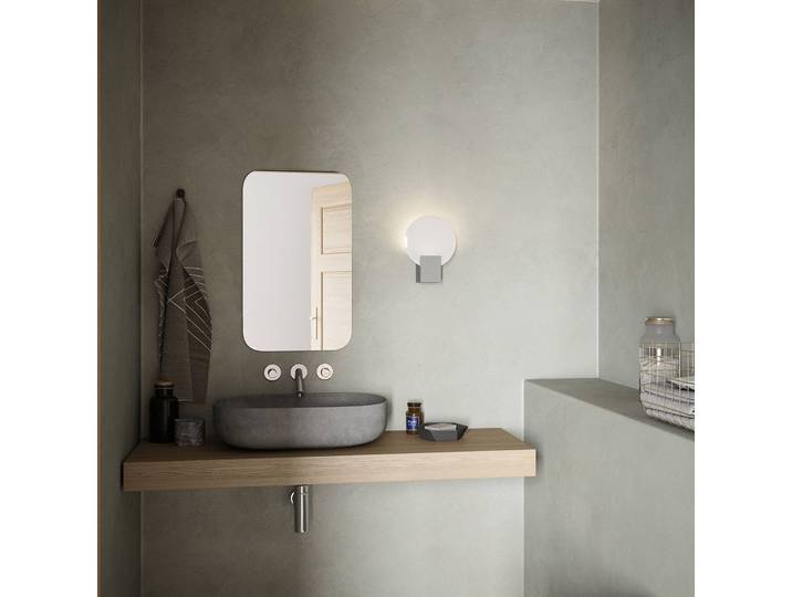 Nordlux Wandlampe Hester, dimmbar, weiß / opal, für Badezimmer, Kunststoff, Modern, Wandleuchte, Wandlampe Bad
