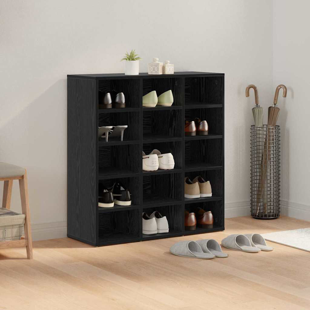 Metro Shoe Cabinet Black Oak 15