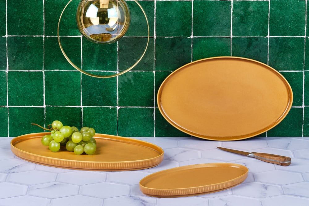Björn Plateau de service - 3 pièces - ocre Jaune 0x0cm