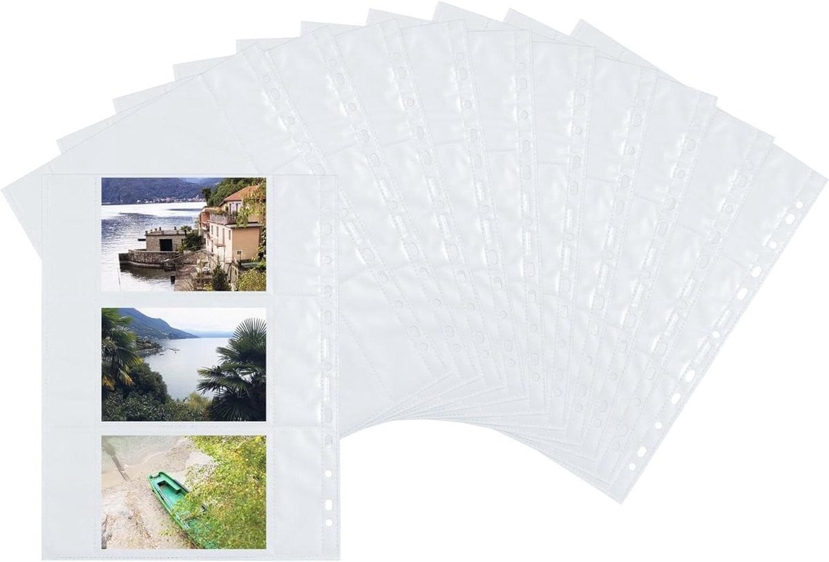 Wit Fotohoesjes voor mappen - 9 x 13 cm - Archiefkwaliteit