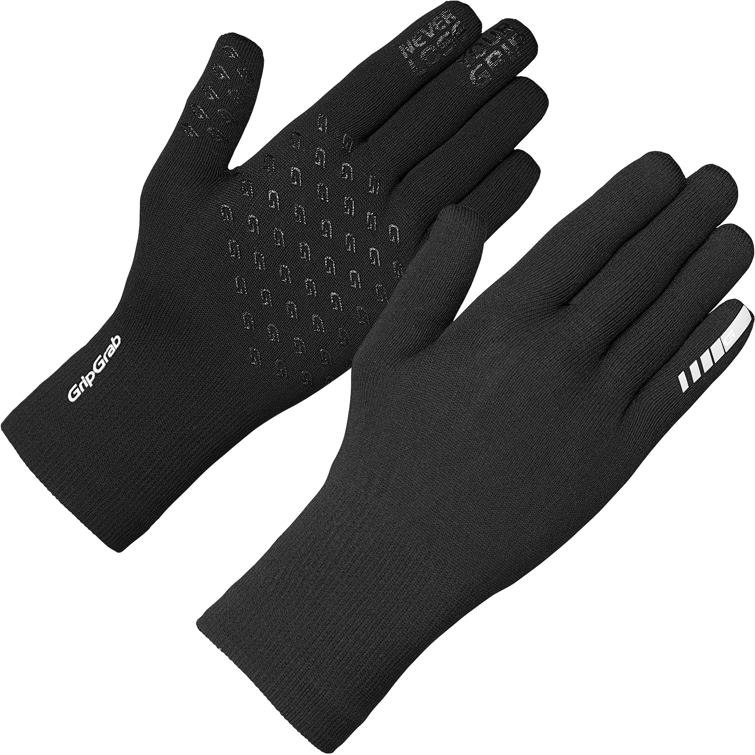 GripGrab Waterproof Knitted Winter Fingerhandschuhe schwarz Größe S Rennrad | Gravel Winddicht