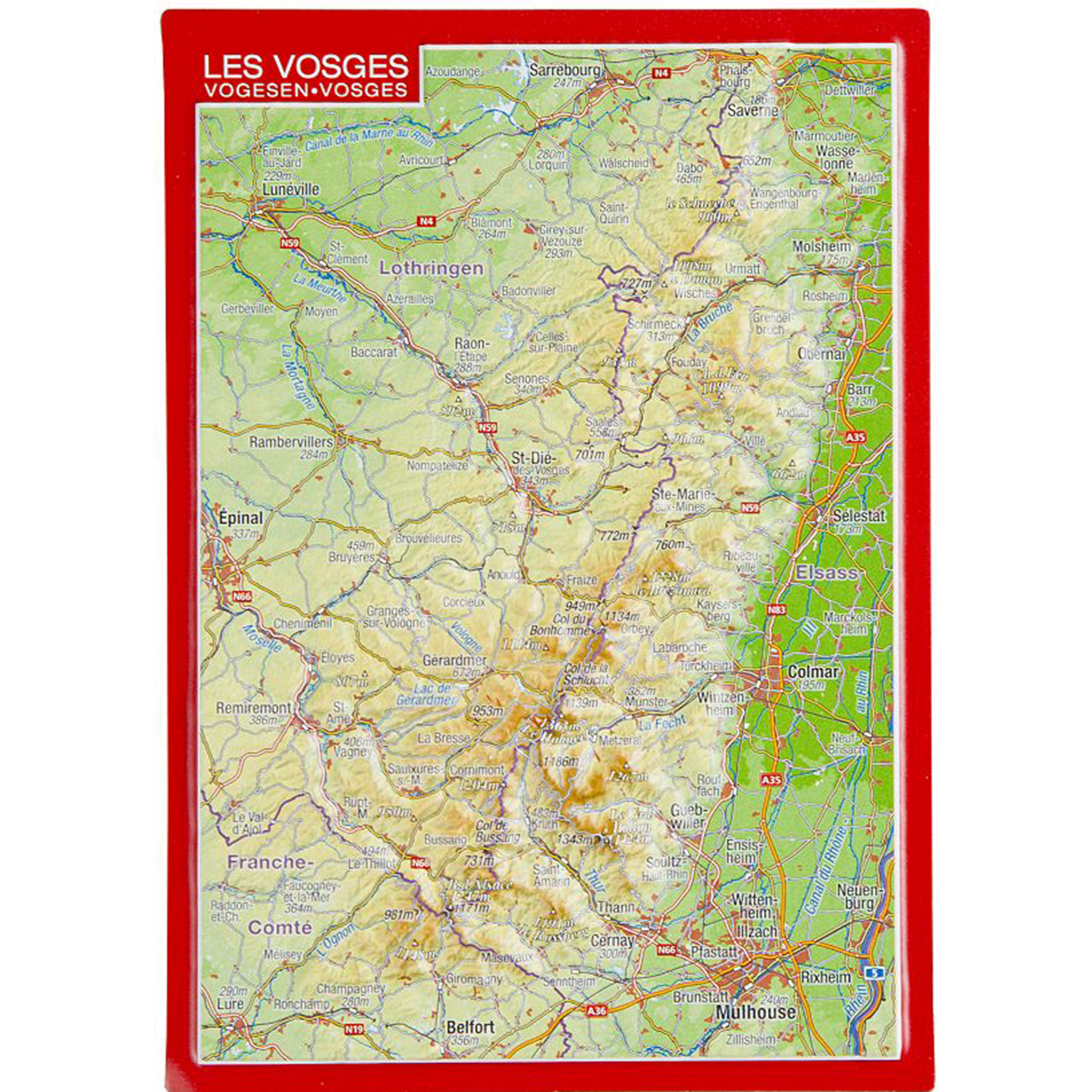 Georelief 3D Reliefpostkarte Vogesen Postkarten
