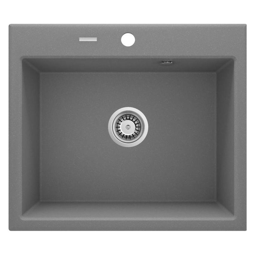 Deante 1-Kammer-Granitspüle Grau Metallic Andante (52 cm) (ZQN_S103)