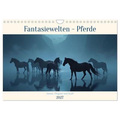 Fantasiewelten - Pferde (Wandkalender 2027 DIN A4 quer), CALVENDO Monatskalender