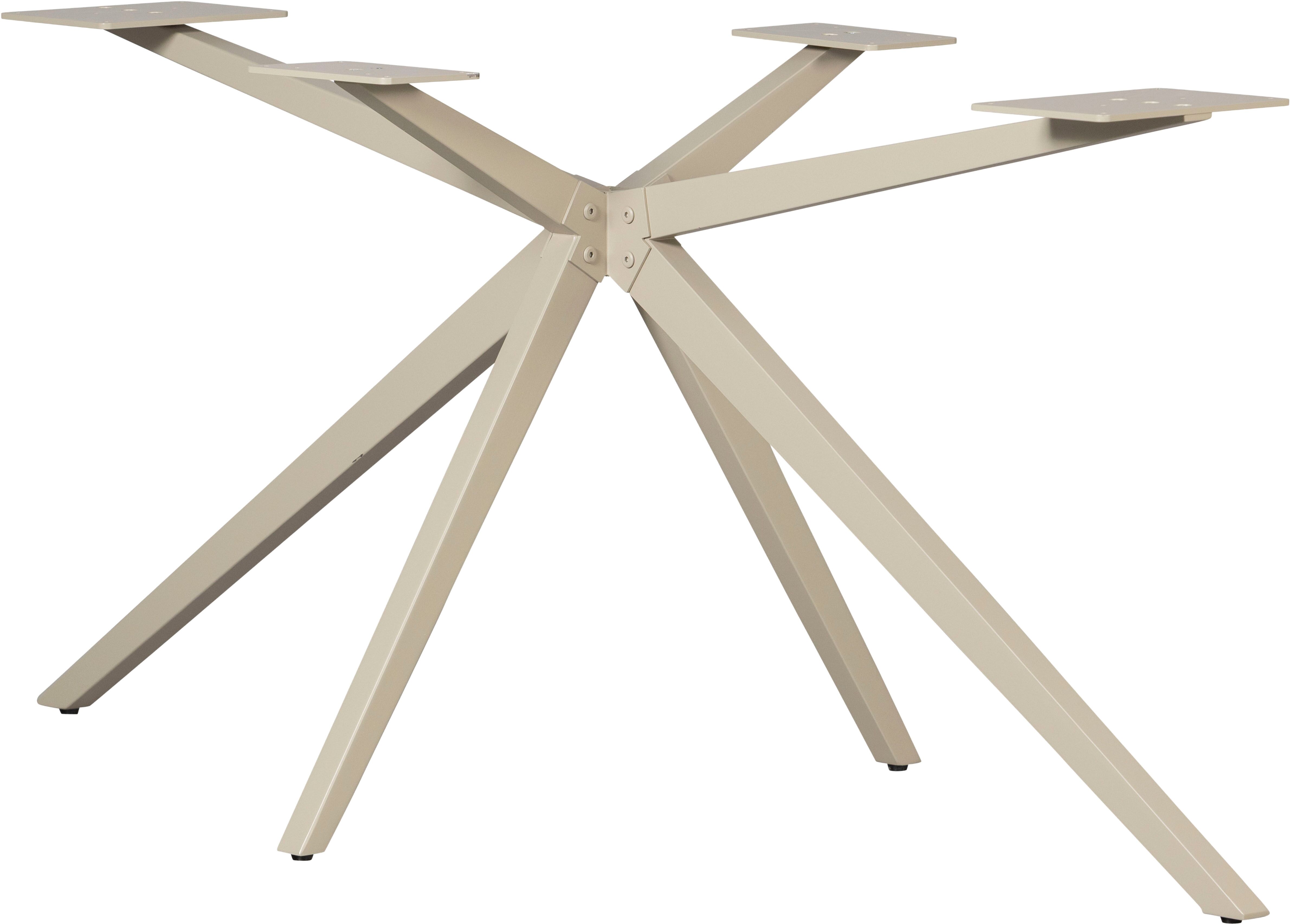 Tischbein WOOOD "Tablo Holland XL Metall mit Pulverbeschichtung B 170 x T 80 x H 72 cm", beige (dakar, grau), B:170cm H:72cm T:80cm, Tischbeine, Tischbein, Kreuzgestell Ø 3,5 cm, Tragkraft 160 kg, einfach zu montieren dakar, grau B/H/L: 170cm x 72cm, Meta