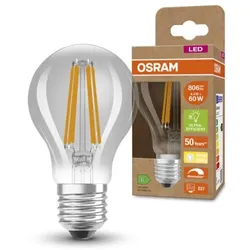 OSRAM E27 SUPERSTAR+ CLASSIC besonders effiziente LED Lampe dimmbar 4,3W wie 60W 2700K warmweißes Licht