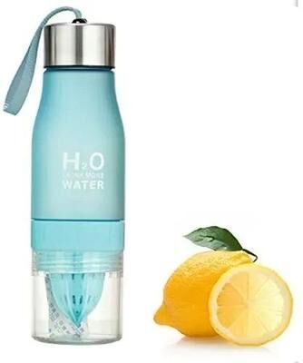 Uplift Essentials Fruit Infuser Water Bottle Sport Gourd Cup For Outdoor Hydration blue