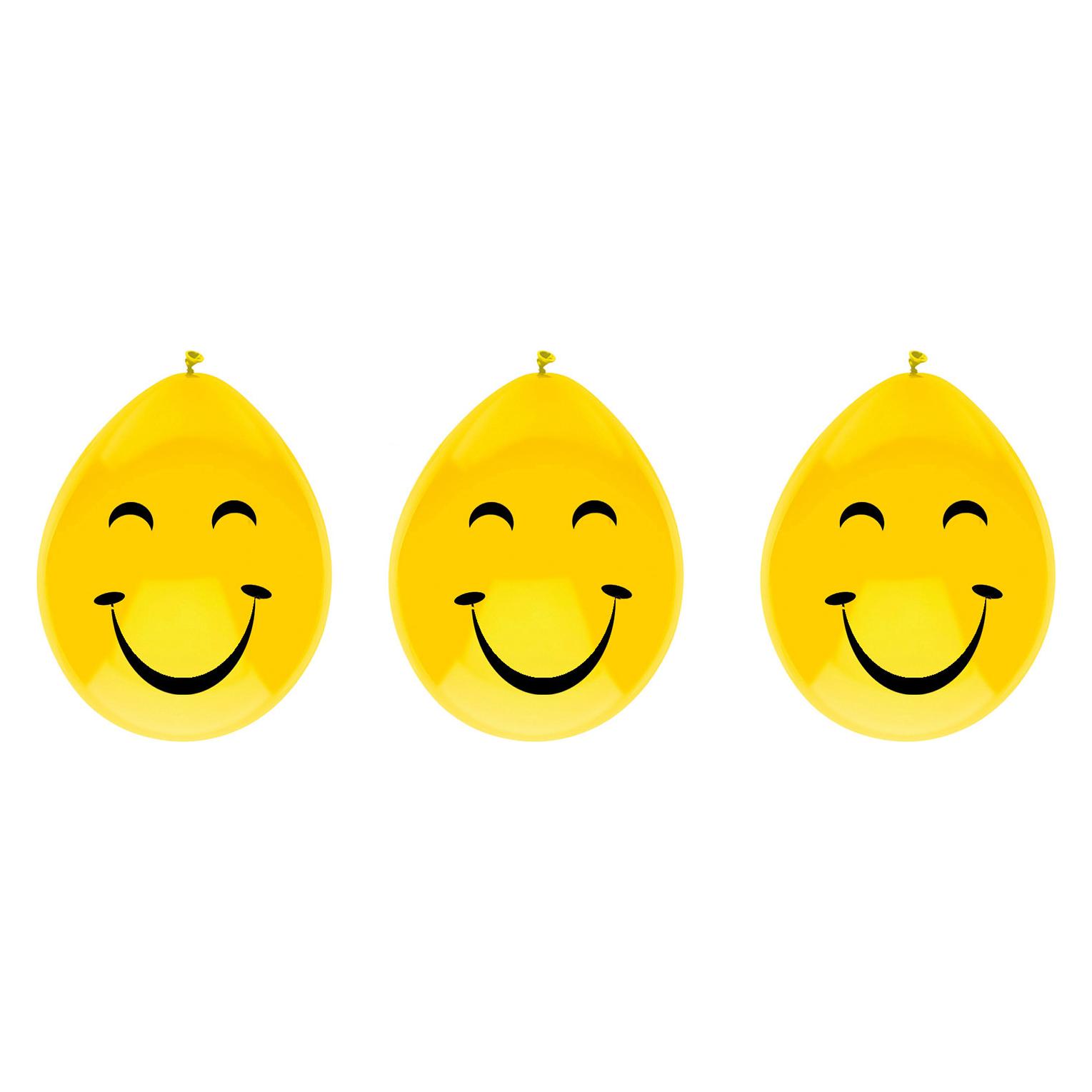 Haza Witbaard Lächeln Sie Gesicht Luftballons, 6pcs. (6x) (21206725)