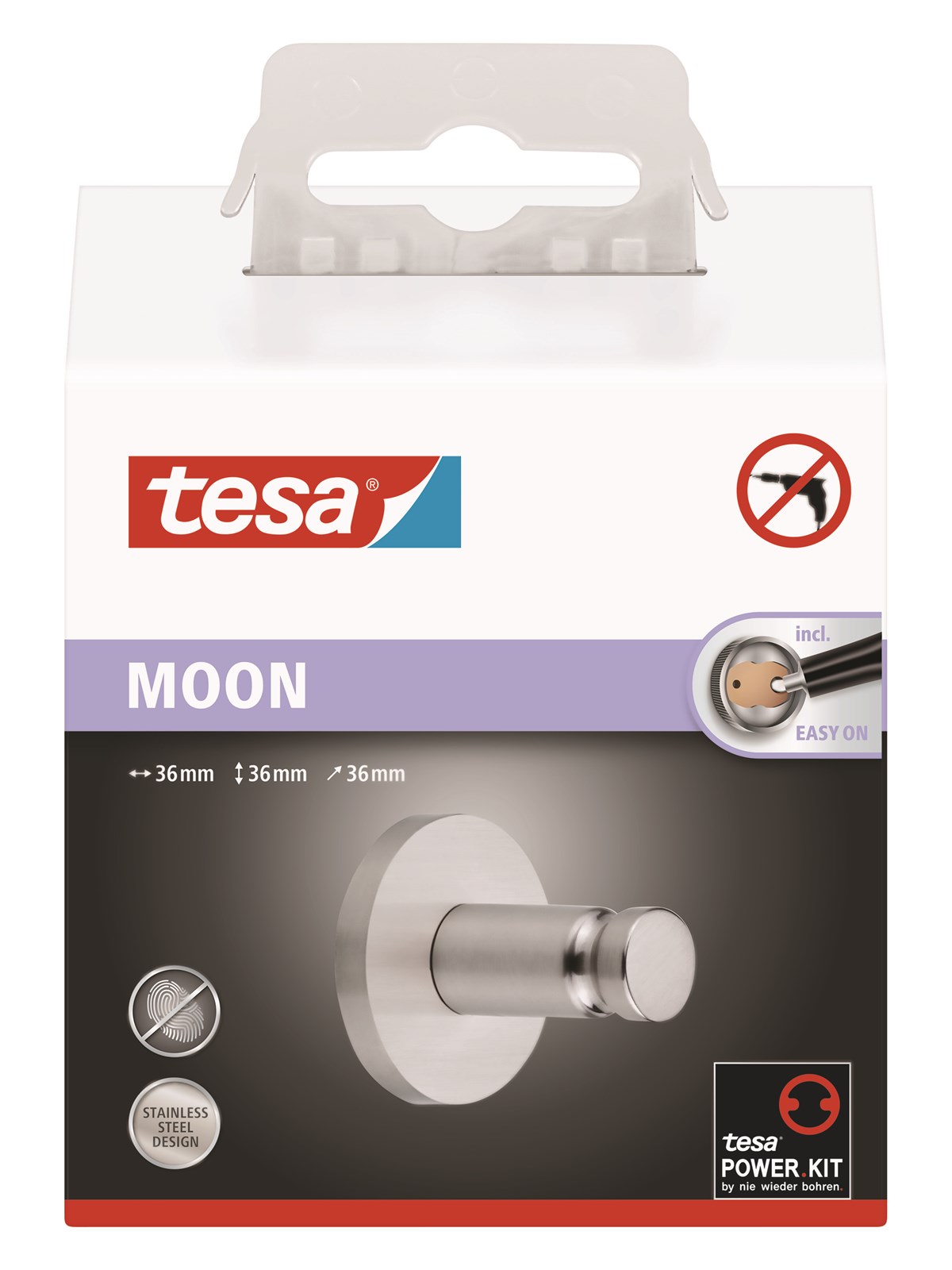 tesa Moon towel hook self-adhesive