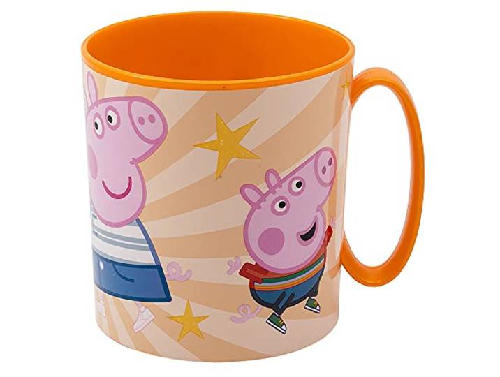 STOR Peppa Pig Kinderen Plastic Beker 390ml - Magnetronbestendig, voor Kinderen