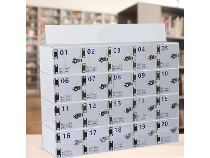 Mit Schlüsseln – Durchsichtiger Acryl-Aufbewahrungsschrank(12slots)