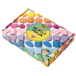 folia Holzperlen »XXL BASIC SHAPES Jumbo« 65-tlg.