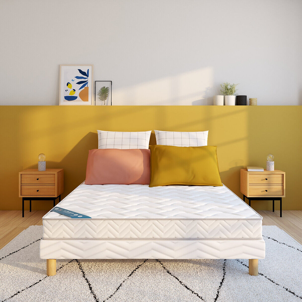 LA REDOUTE INTERIEURS Matelas mousse HR 35 kg/m3, soutien ferme, accueil moelleux