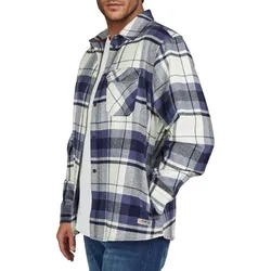 riverso Overshirt Herren langarm Hemd Regular Fit RIVVincent - Offwhite-Black-Tortoise Shell - 3XL