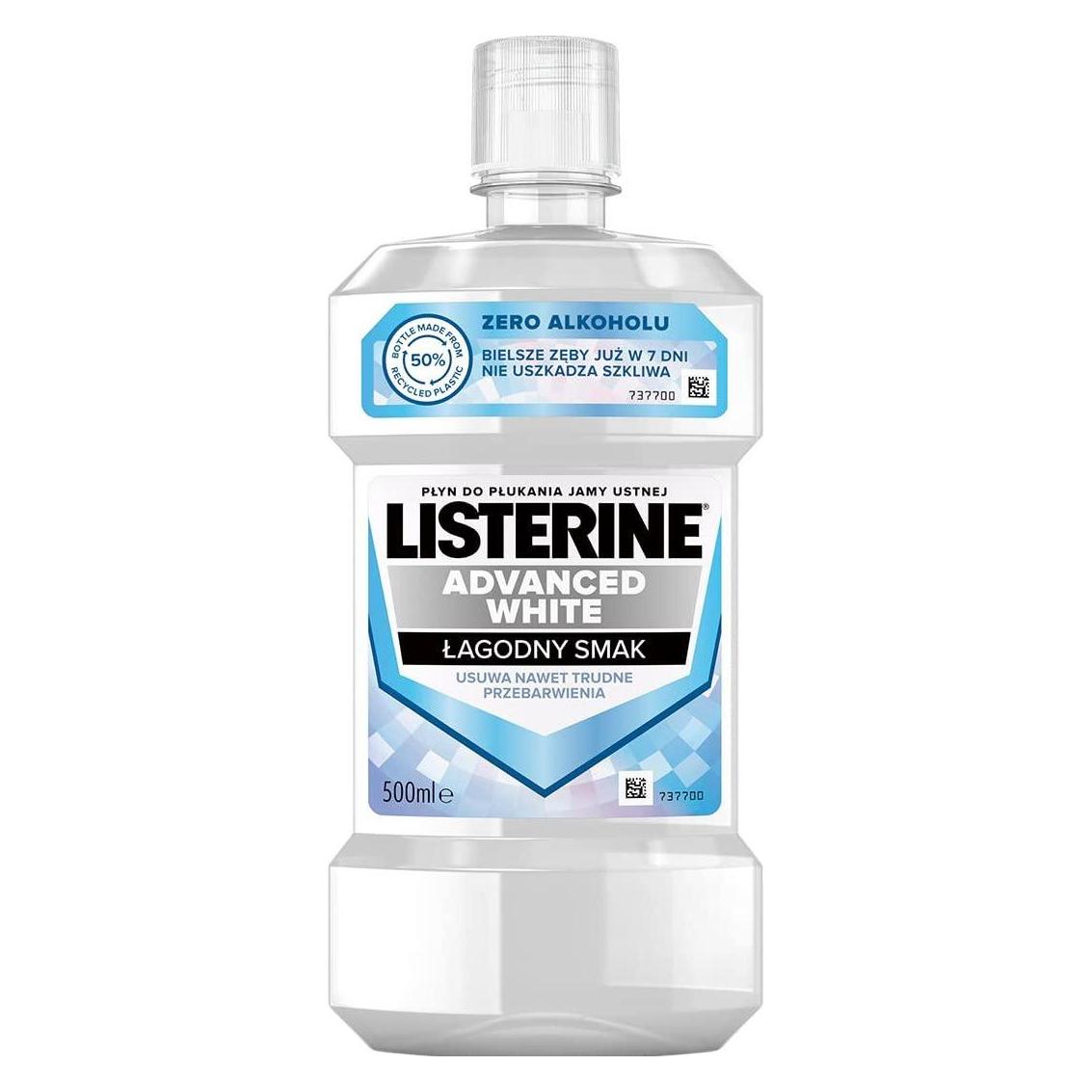 Listerine Advanced White Mild Taste płyn do płukania jamy ustnej White 500ml (500 ml, Mundspülung, Mundwasser) (3574661491851)