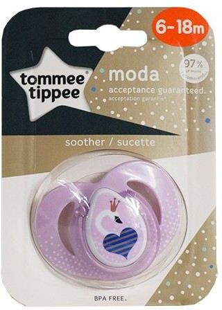 Tommee Tippee Fashion Schnuller Verschiedene Farben 6-18 Mädchen