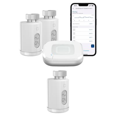 HOMEMATIC IP Heizkörperthermostat "Starter Set Heizen pure für 3 Heizkörper", weiß, B:31cm H:12cm T:37cm, Heizkörperthermostate