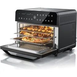 Arendo Heissluftfritteuse, Kleinbackofen, Schwarz