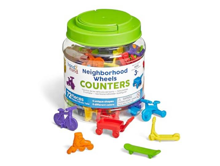 Learning Resources hand2mind Buurt Wielen Tellers 72-Stuk Speelset