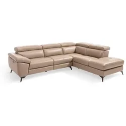 Ecksofa mit Funktion Lioni Leder Braun